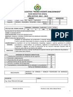 Plan Didactico Anual Crianza y Manejo Tecnificado de Animales Menores