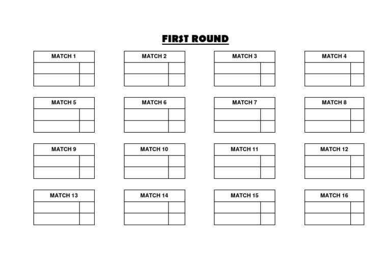 First Round Match Schedule | PDF