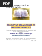 Perguntas Para Concílio Pastoral Magno
