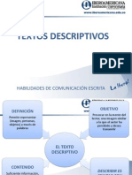 TEXTOS DESCRIPTIVOS o