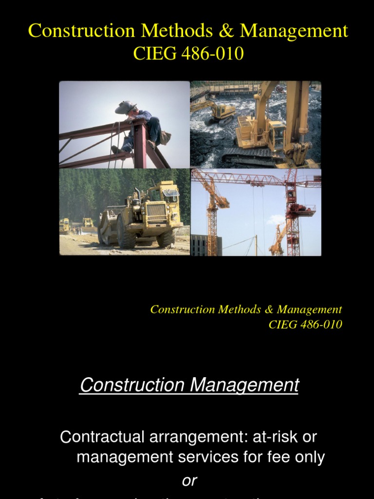 Construction Methods and Management Guide | PDF | Construction ...