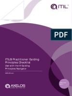 ITIL Practitioner Guiding Principles Checklist PDF