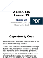 MATH& 146 Lesson 13: Randomization Case Study: Opportunity Cost