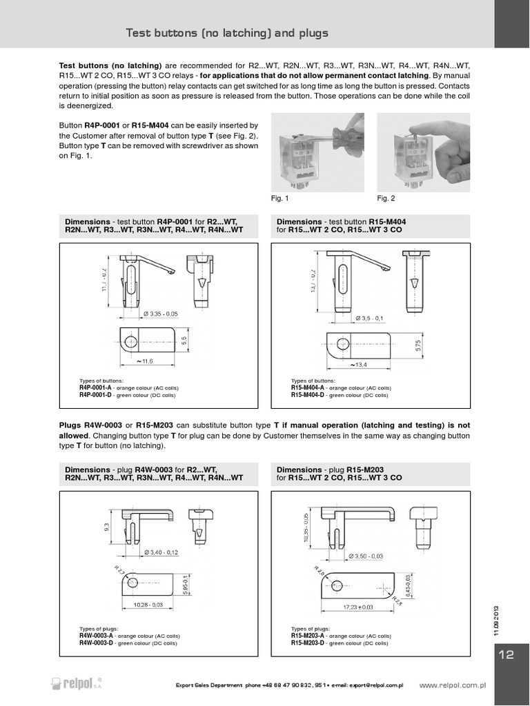 Test Buttons and Plugs for Relays | PDF | Relay | Power Engineering