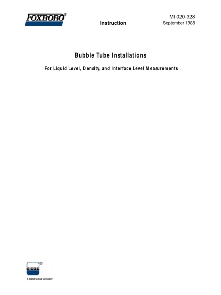 Bubbler Level Transmitter | PDF | Pressure | Pressure Measurement