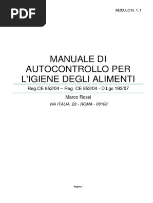Facsimile Manuale Haccp