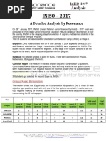 Junior Science Olympiad Stage 2 2016 Analysis