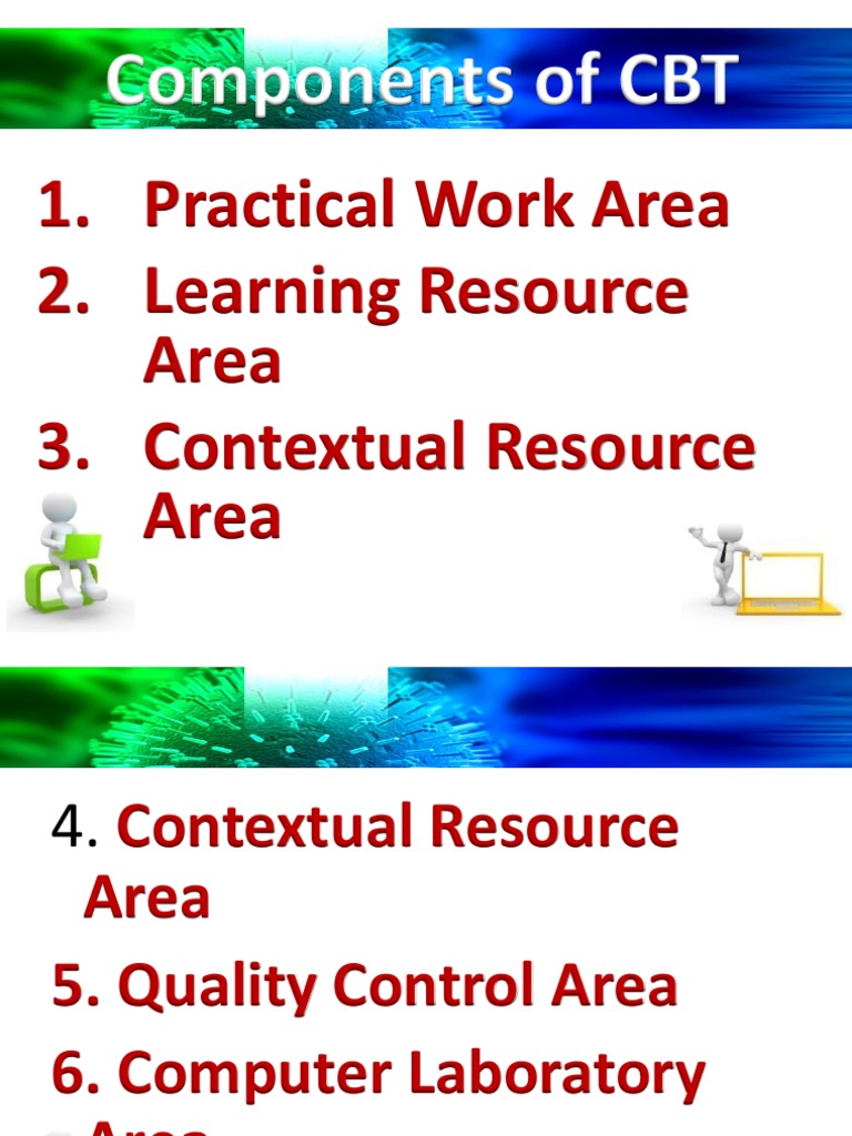 9 Components of CBT in TESDA | PDF | Educational Technology | Applied ...