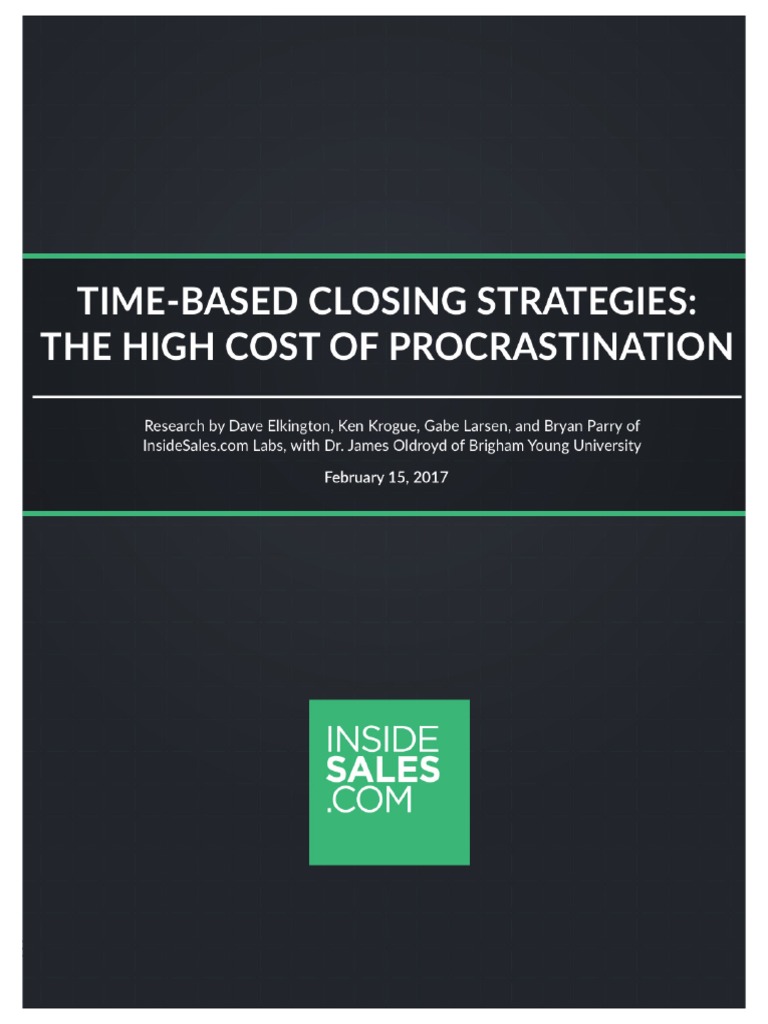 Time-Based Closing Strategies The High Cost of Procrastination | PDF ...