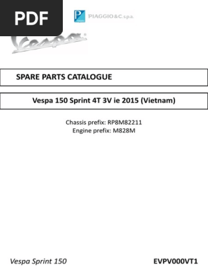 Parts Catalog SPRINT 4T 3V IE 2015 (VIETNAM) | PDF