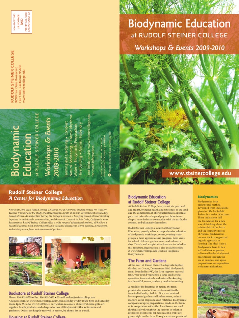 Biodynamic Education at Rudolf Steiner College 2009-2010 Brochure ...
