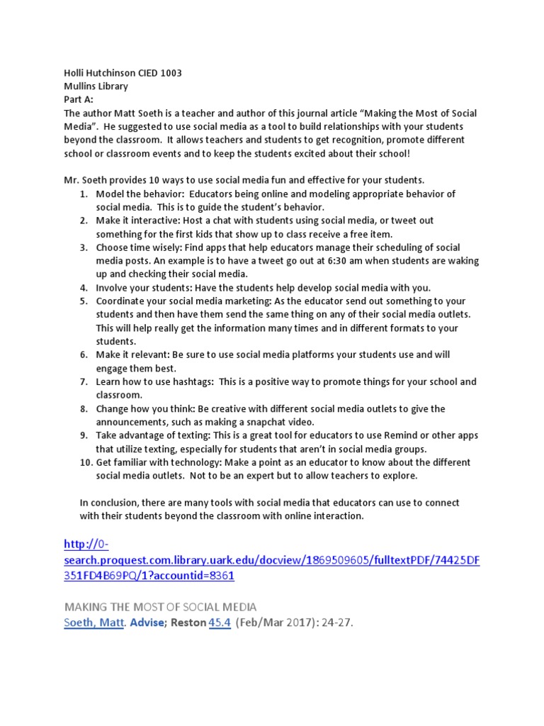 Mullins Library 1 PDF Social Media Popular Culture & Media Studies