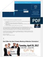 Don't Miss The Next Chapter Meeting & Member Orientation!: April 2017