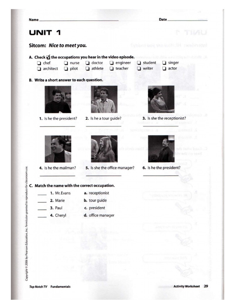 Top Notch TV Fundamentals Video Guide Activi PDF