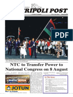 NTC To Transfer Power To National Congress On 8 August: in This Issue
