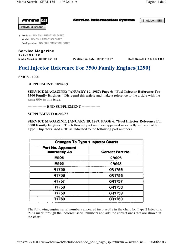 Fuel Injector Reference For 3500 | PDF | Fuel Injection | Propulsion