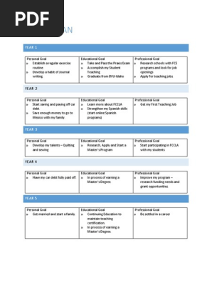 5 year plan