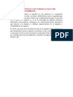 Como Repercute en La Localidad La Falta de Liquidez de Las Empresas