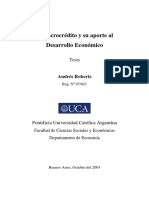 El Microcredito y Su Aporte Al Desarrollo Economico