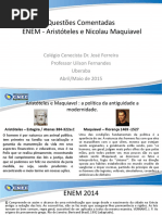 Questoes Comentadas Enem Maquiavel e Aristoteles