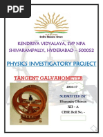 Physics Investigatory Project (XII) Tangent Galvanometer | PDF | Earth ...