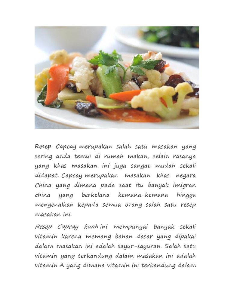 SAYUR CAPCAY