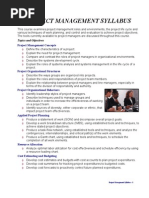 Project Management Syllabus