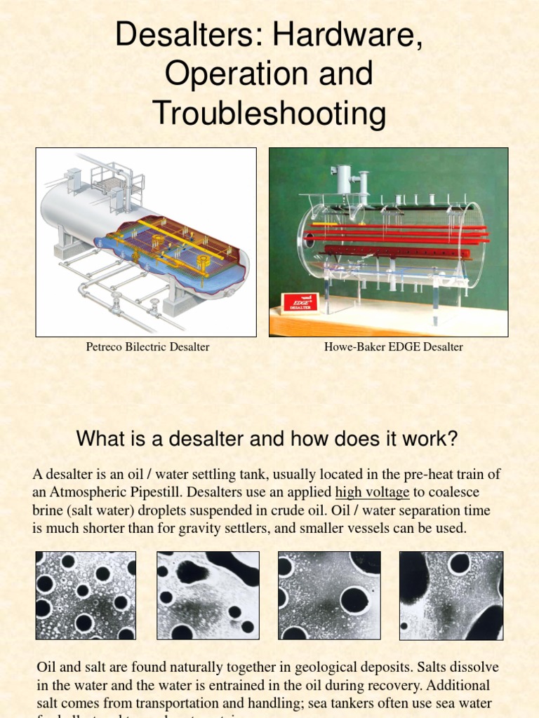 Crude Oil Desalter Operation Guide | PDF | Sodium Chloride | Petroleum