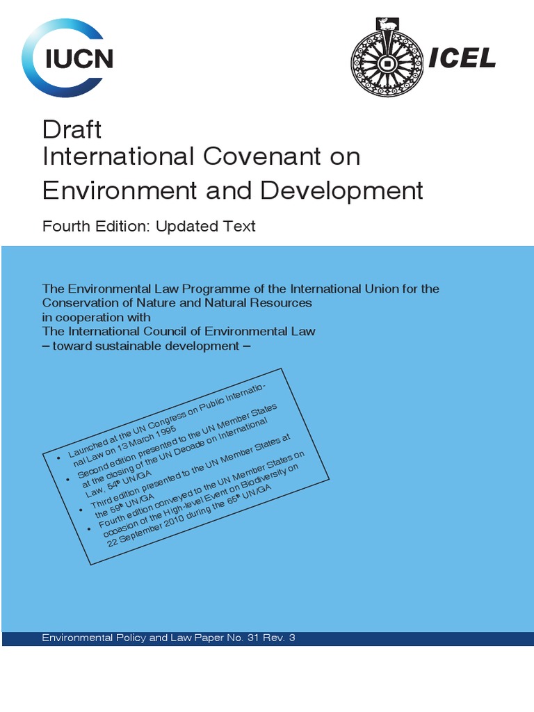 The Draft International Covenant On Environment and Development EPLP ...