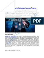 Digital Cyber Security Customized Learning Program