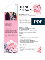 Tiani Kitson PR Resume