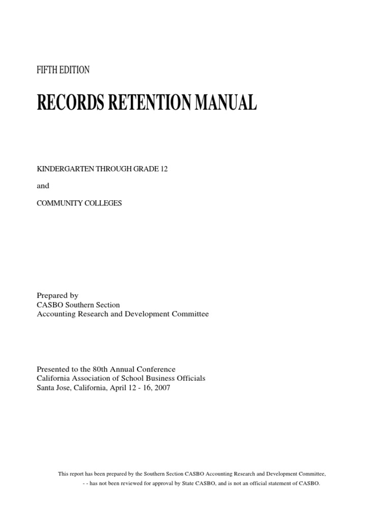 3.054 - Records Retention Manual | PDF | Records Management | Microform