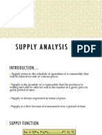 Supply Analysis