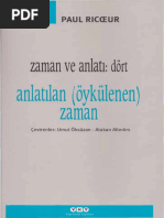 Paul Ricoeur - Zaman Ve Anlatı 4 - Anlatılan (Öykülenen) Zaman PDF