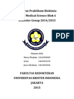 Laporan Praktikum Biokimia Basic Medical Science Blok 6 Semester Genap 2014/2015