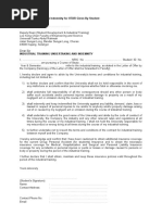 Letter of Undertaking and Indemnity Template