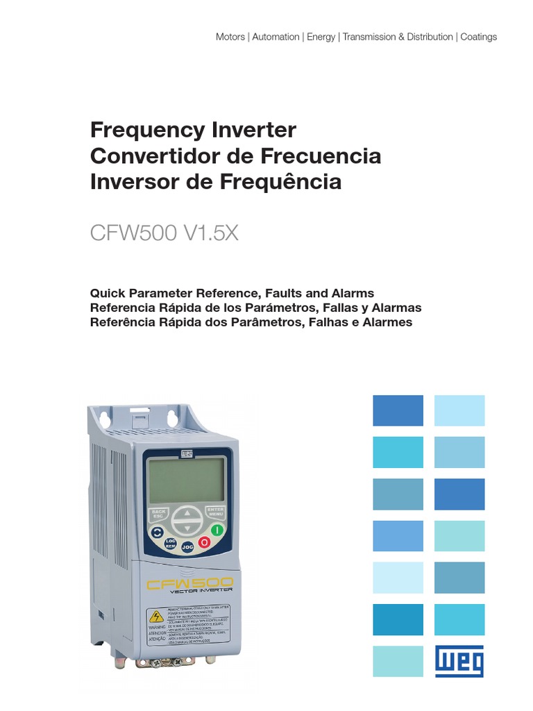 WEG cfw500 Quick Parameter Reference 10001278059 1.5x Quick Guide