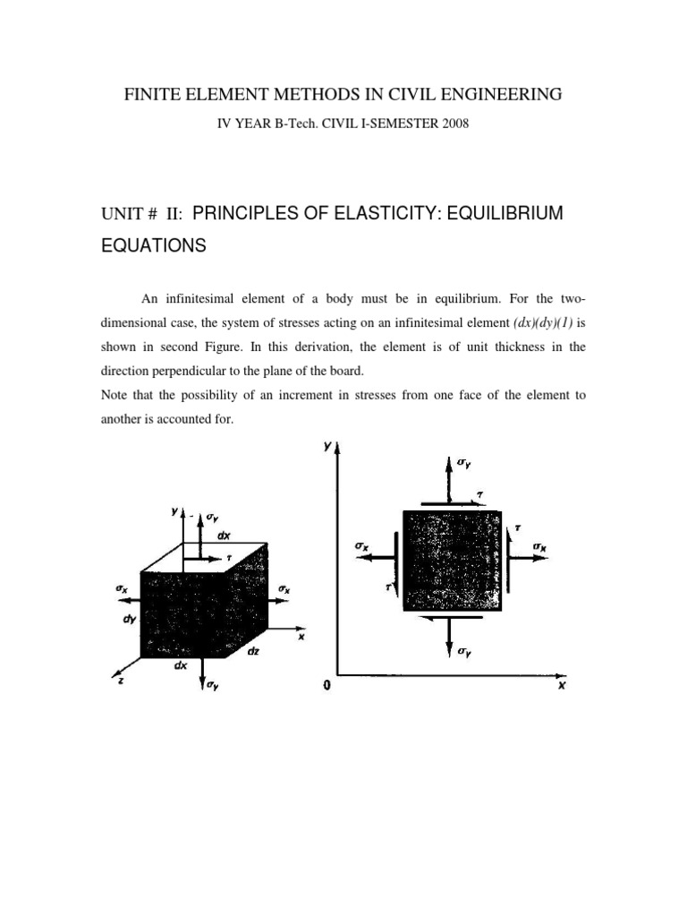 Finite Element Methods in Civil Engineering | PDF