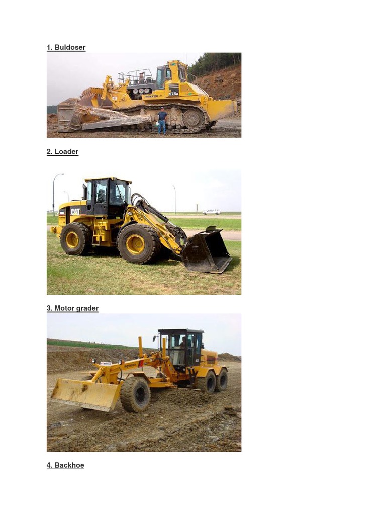 Heavy Equipment Types and Uses | PDF