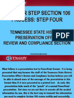 The Four Step Section 106 Process: Step Four: Tennessee State Historic Preservation Office Review and Compliance Section