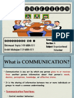 Communication: Presented by
