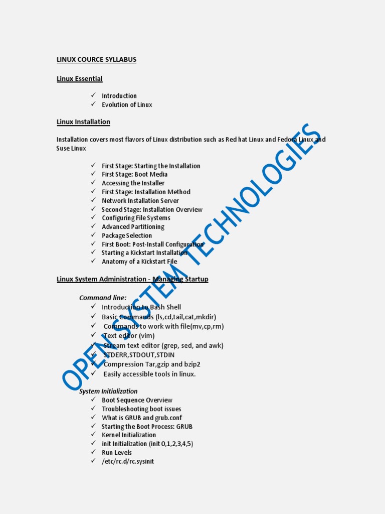 LINUX SYLLABUS PDF FREE DOWNLOAD visual data 2