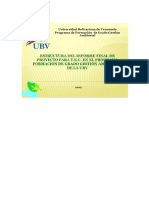 Estructura Final Del Informe de Proyecto de Gestion Ambiental TSU