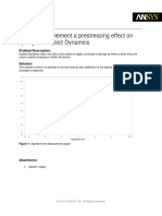 How Can I Implement A Prestressing Effect On Springs in Explicit Dynamics