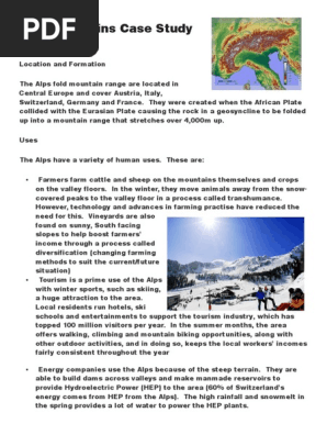 Fold Mountains Case Study The Alps Alps Mountains