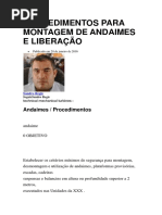 Procedimentos Para Montagem de Andaimes e Liberação