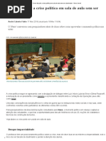 Como Discutir a Crise Política Em Sala de Aula Sem Ser Doutrinador - Nexo Jornal