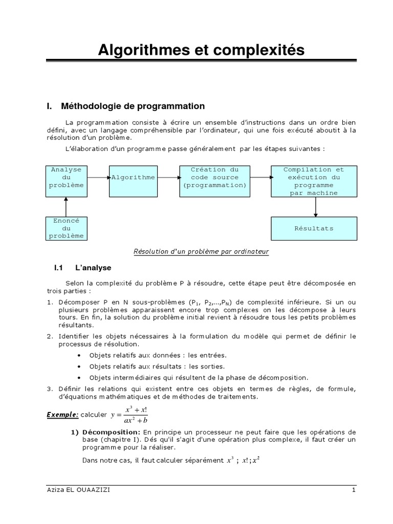 Algorithmes et Méthodologie de Programmation | PDF | Programmation ...