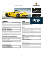 Porsche Equipment List 718 Boxster S Racing Yellow (MY2017)
