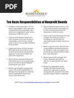 Ten Basic Responsibilities of Nonprofit Boards